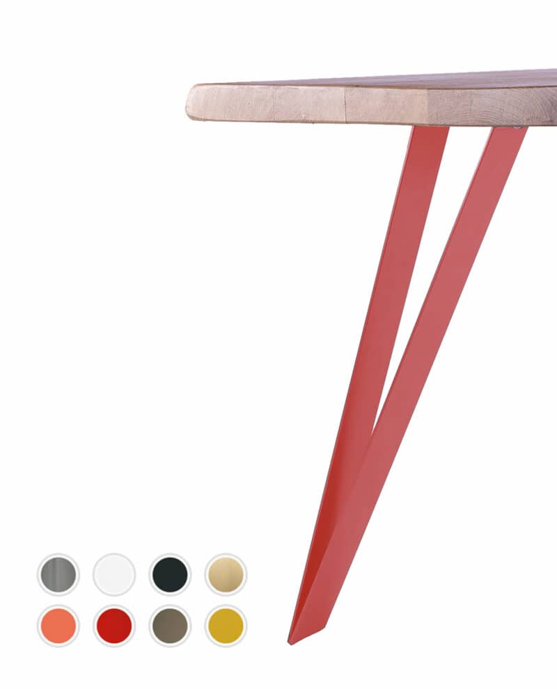 pied de table metal grafk rouge
