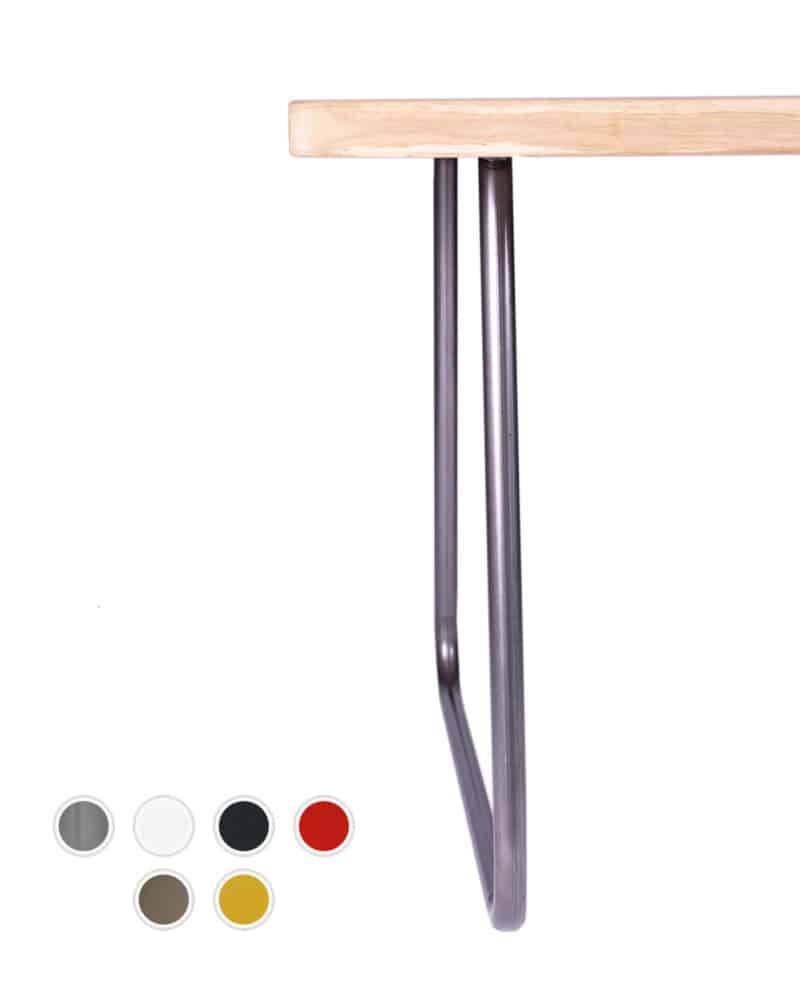 pied table haute acier tubo